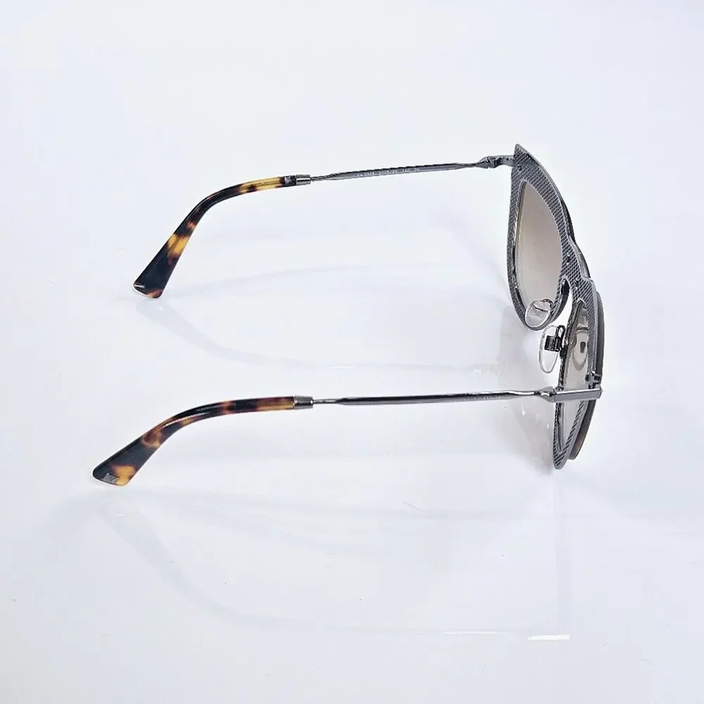 Valentino Gunmetal Cat Eye Sunglasses w/ Gold Gradient Lenses‎